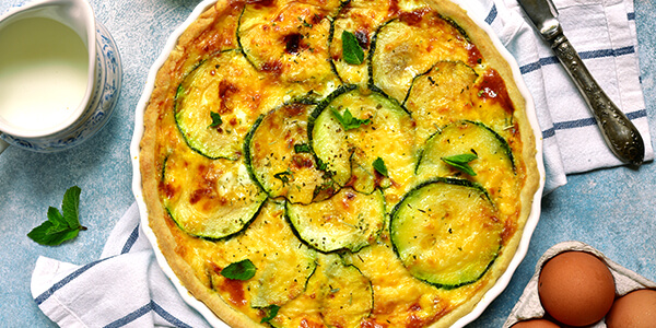 Frittata with zucchini and cheese