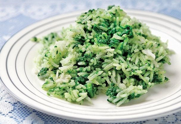 Rice with spinach