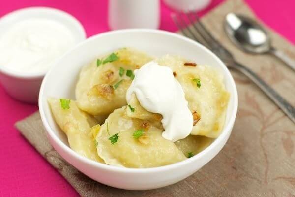 Traditional dumplings with potatoes