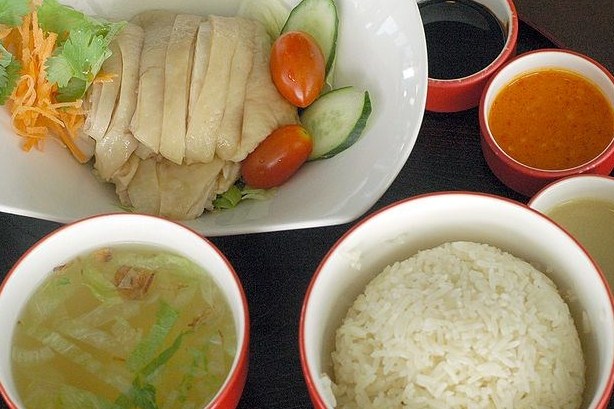 Hainan style chicken with rice