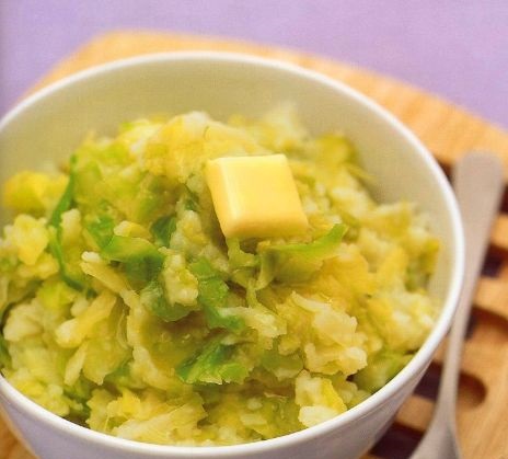 Colcannon (mashed potatoes with cabbage)