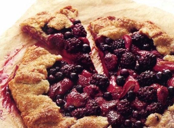 Homemade pie with berries