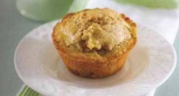 Muffins with apples, nuts and raisins