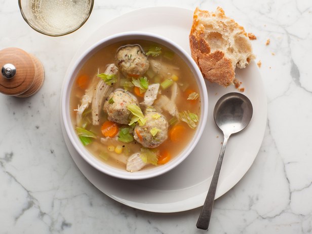 Vegetable soup with turkey and dumplings