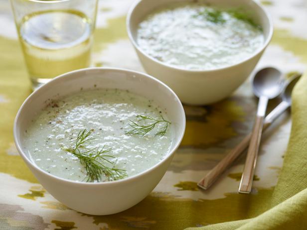 Cold creamy cucumber soup