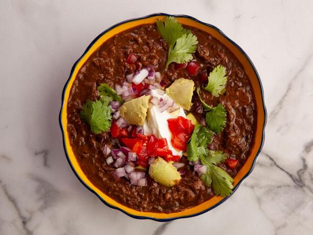 Black bean soup in a slow cooker