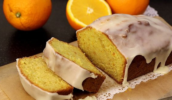 Orange cupcake with sugar icing