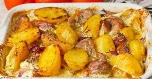 Pork with potatoes and onions