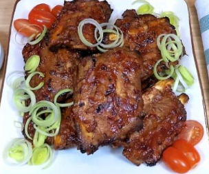 marinate pork ribs and bake in the oven