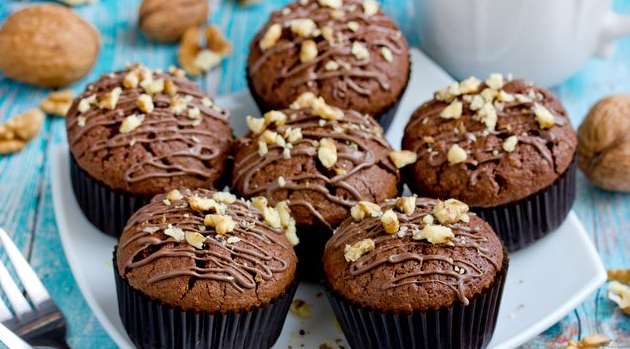 Chocolate hazelnut muffins (no wheat flour)