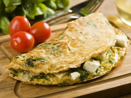 Omelet (frittata) with spinach