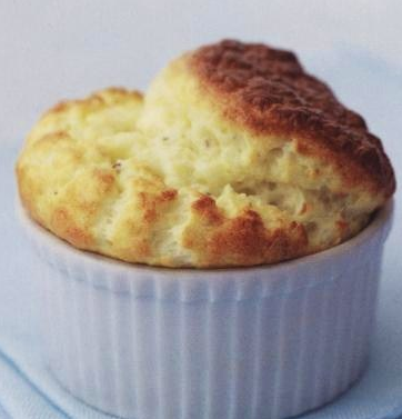 Cheese soufflé with mustard