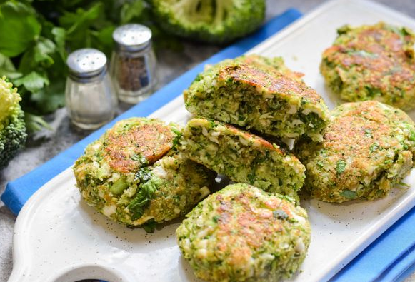 Broccoli Cabbage Cutlets with Cream Cheese