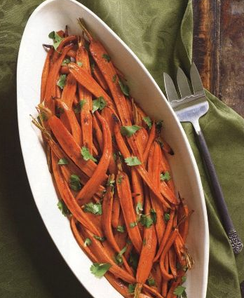 Carrots baked in the oven