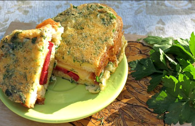 Hot sandwiches with sausage