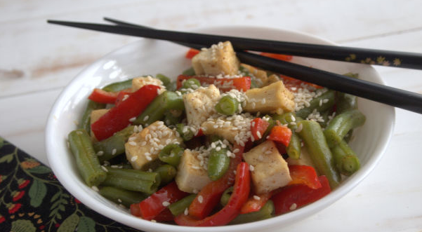 Fried tofu with vegetables