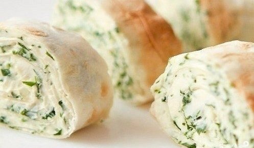 Lavash roll with herbs