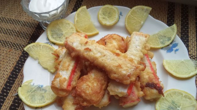 Easy Crab sticks in batter