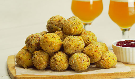 Deep-fried cheese balls