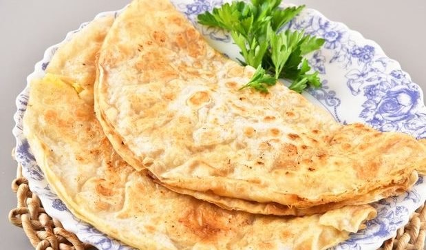 Tasty Lavash with egg filling