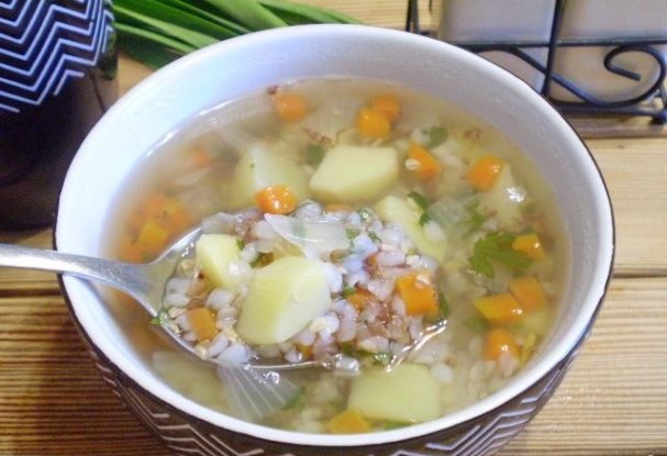 Diet buckwheat soup