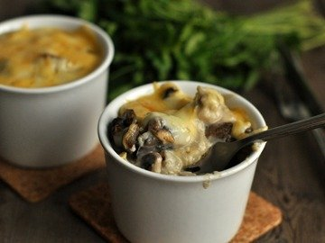 Julienne with chicken and mushrooms