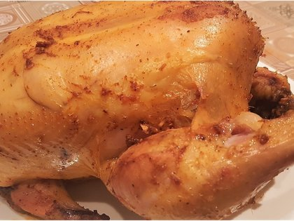 Whole oven baked chicken