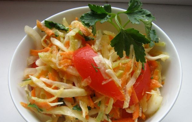 Salad garnish for barbecue