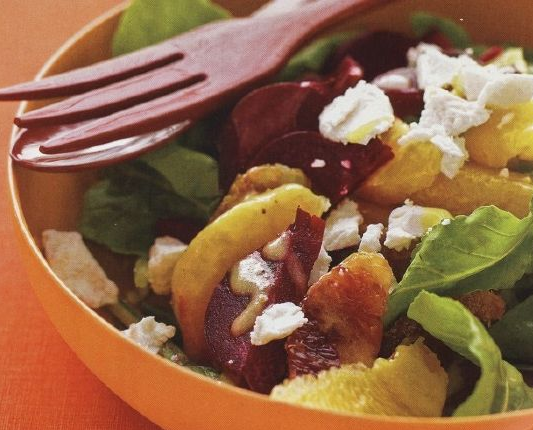 Orange, beetroot and arugula salad