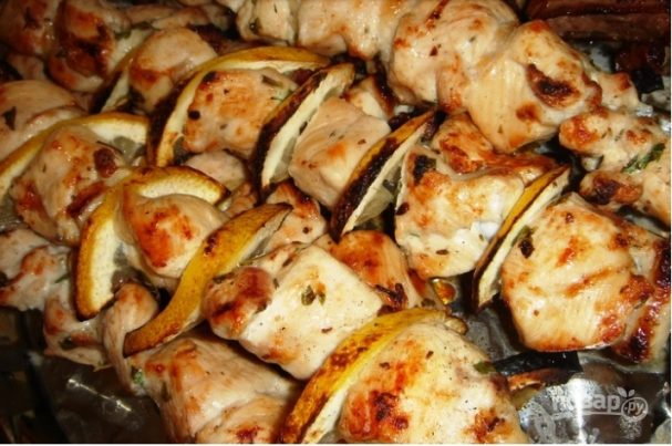 Chicken kebab (marinade with mineral water)