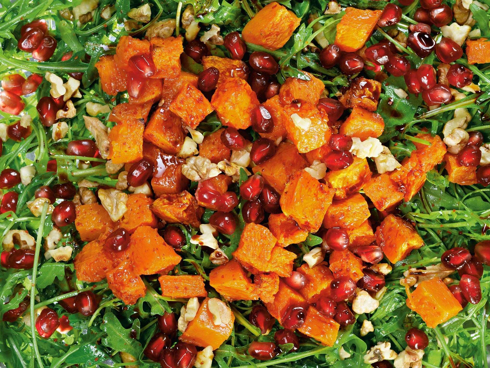 Pumpkin salad with arugula