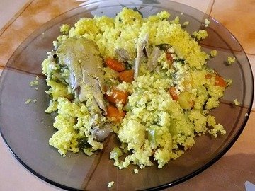 Couscous with chicken and vegetables in a slow cooker