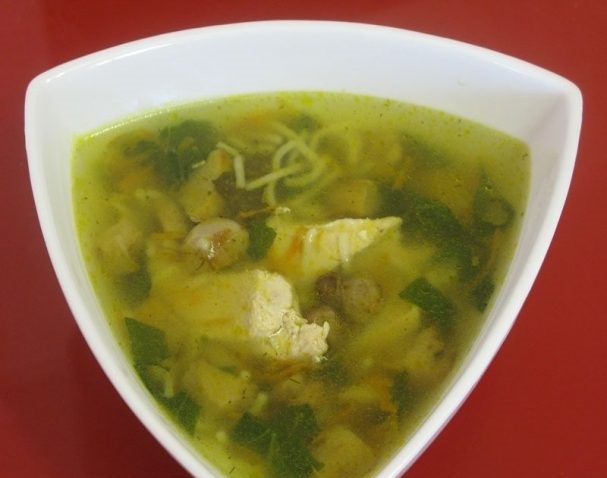 Chicken spinach soup