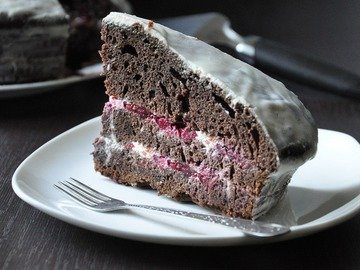 Chocolate cake with cherry