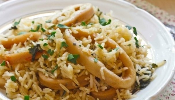 Best Pilaf with squid