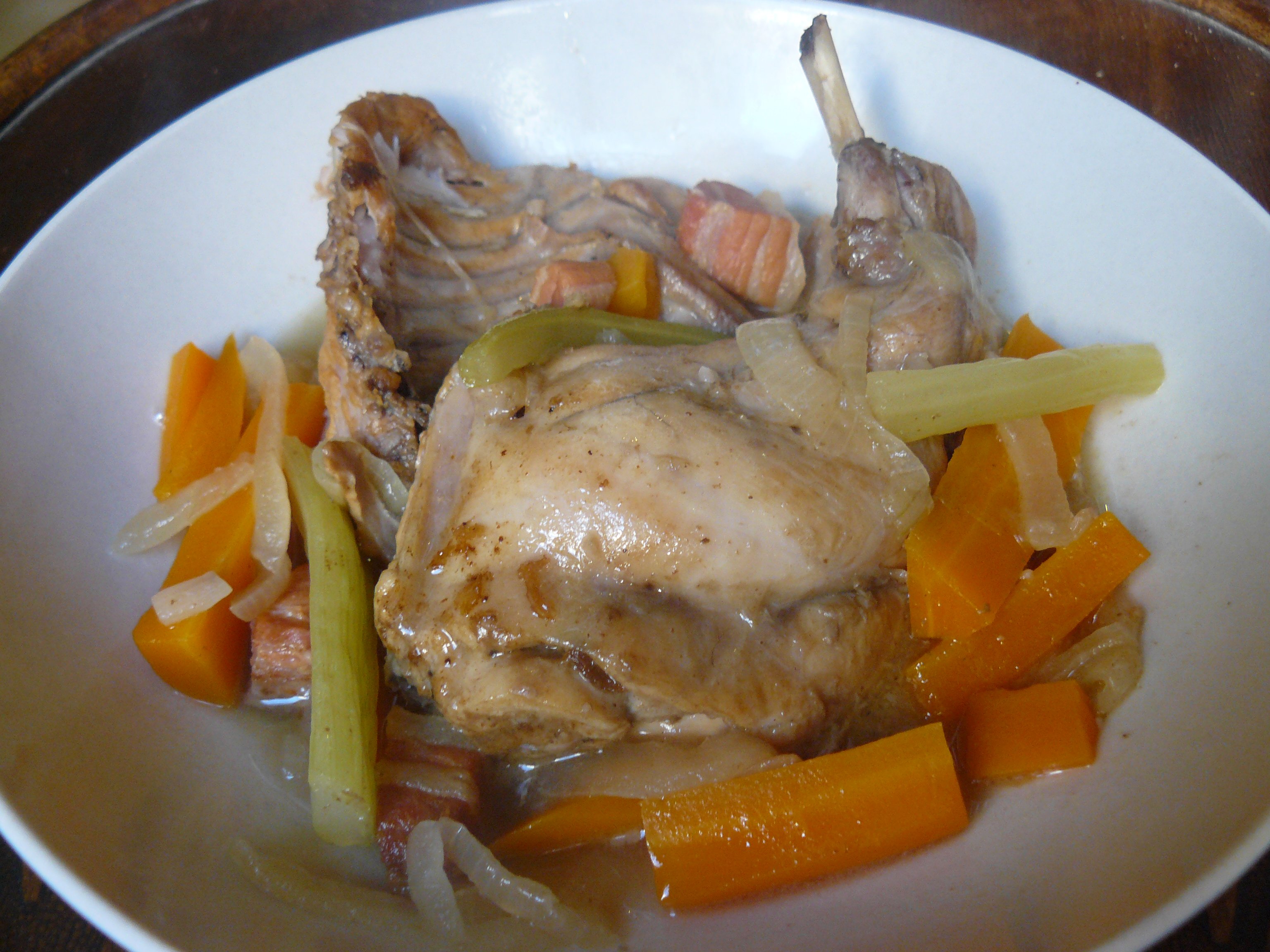 Rural-style hare stewed in marinade