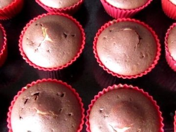 Chocolate muffins with cottage cheese
