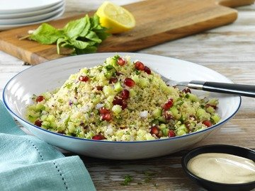 Salad with couscous and pomegranate