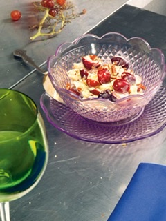 Waldorf salad with cherry