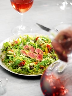 Nicoise salad with basil