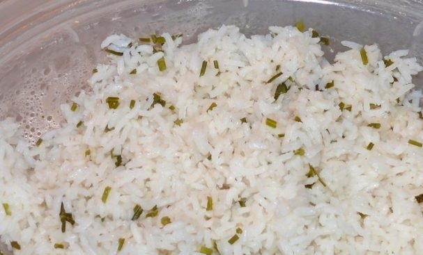 Rice in a double boiler