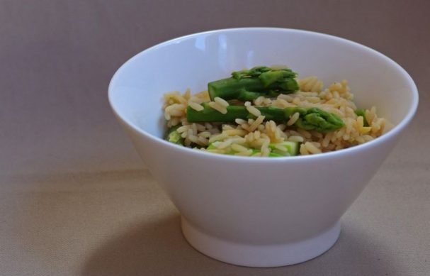 Asparagus with rice
