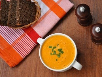 Pumpkin soup puree with ginger