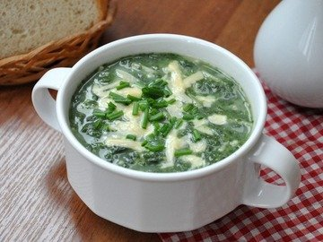 Tasty Soup with spinach