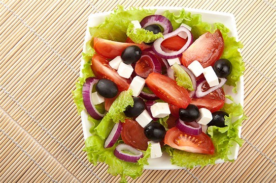 Greek salad with olive oil