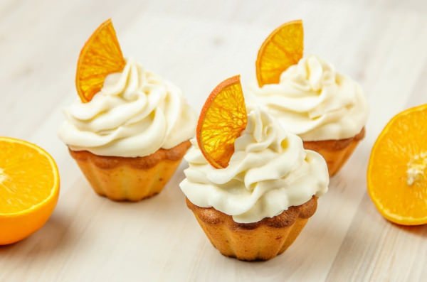 Muffins with orange peel