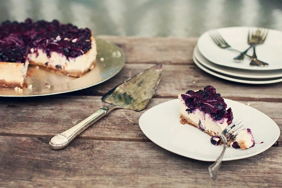 Blueberry cheesecake without baking