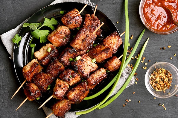 Fragrant skewers marinated in spices