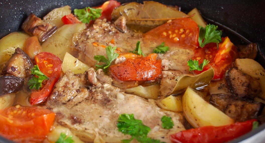 Greek pork with potatoes