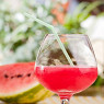 Watermelon punch with vermouth